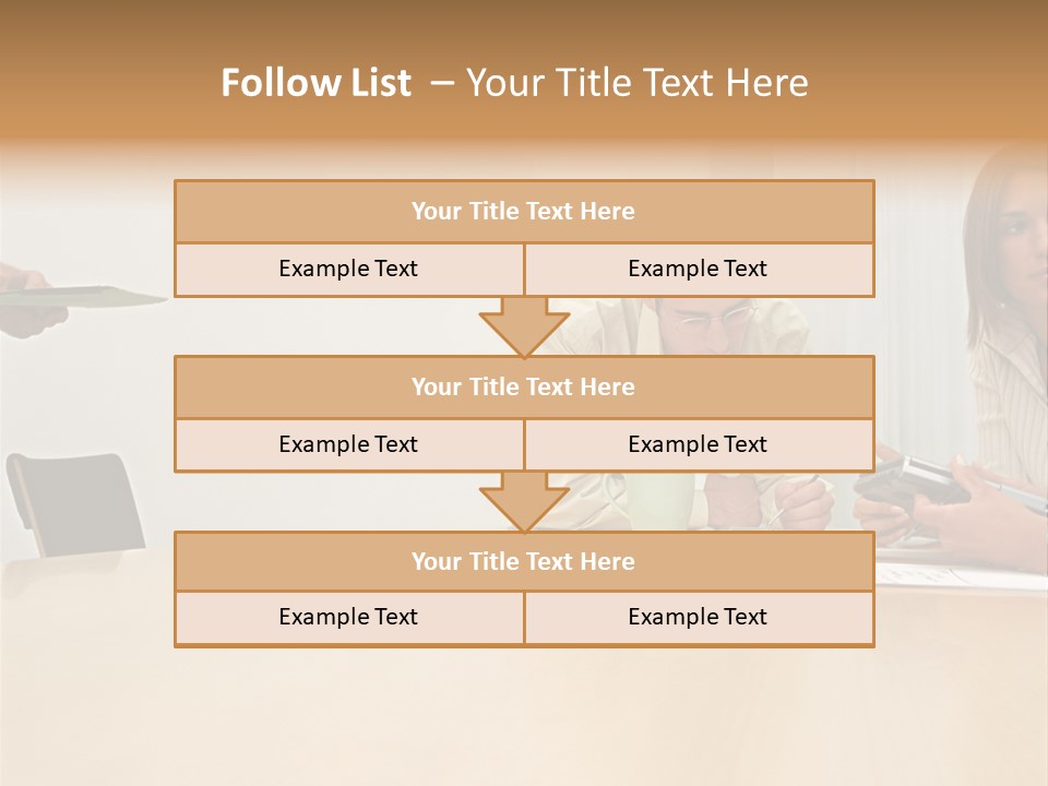 Office Workers Using Handheld Computer PowerPoint Template