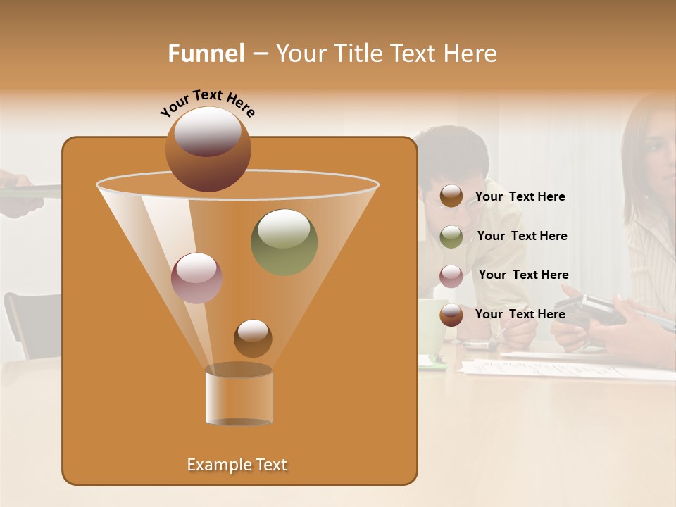 Office Workers Using Handheld Computer PowerPoint Template