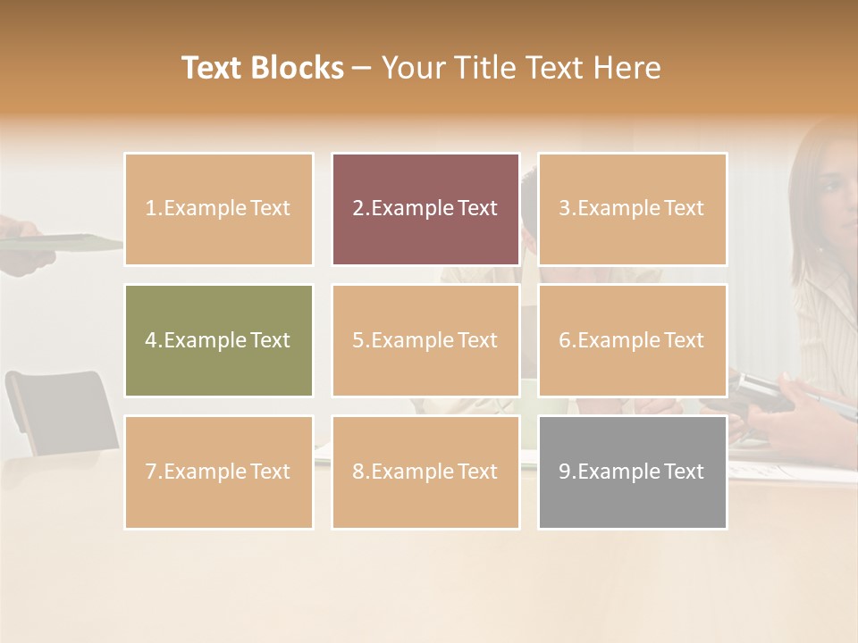 Office Workers Using Handheld Computer PowerPoint Template