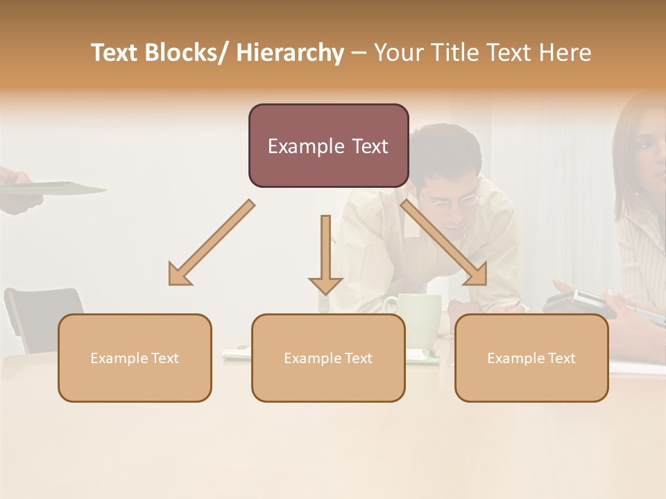 Office Workers Using Handheld Computer PowerPoint Template