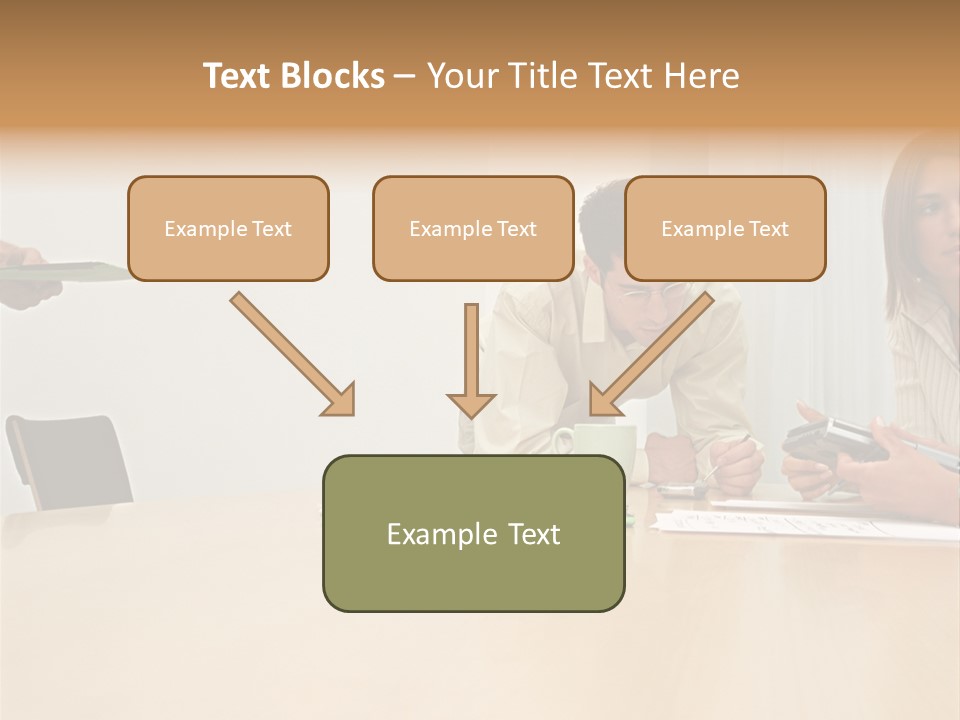 Office Workers Using Handheld Computer PowerPoint Template