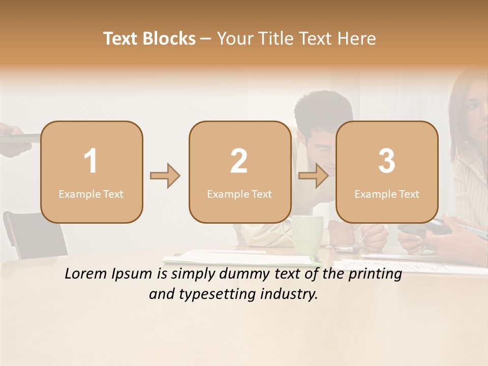 Office Workers Using Handheld Computer PowerPoint Template