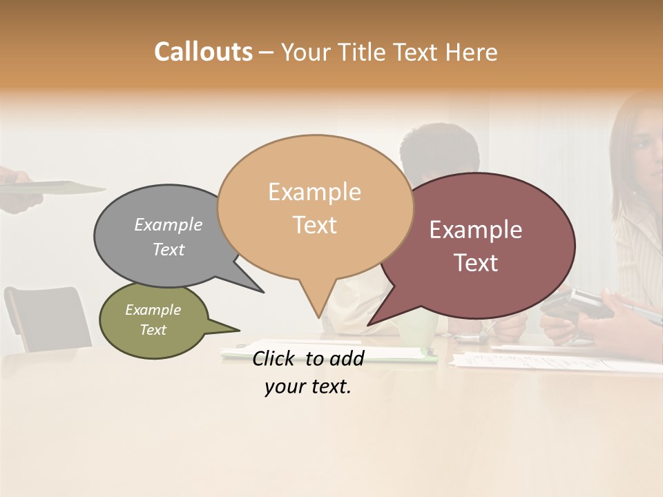 Office Workers Using Handheld Computer PowerPoint Template