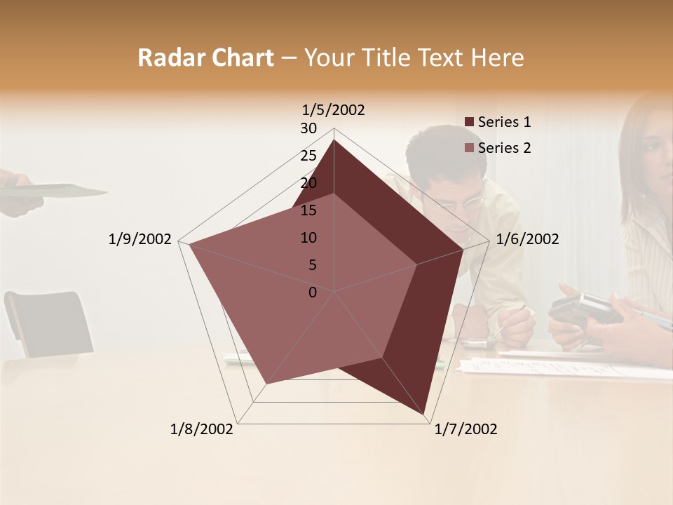 Office Workers Using Handheld Computer PowerPoint Template