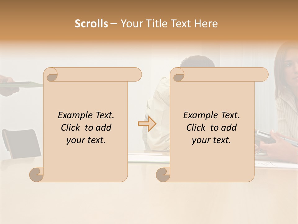 Office Workers Using Handheld Computer PowerPoint Template