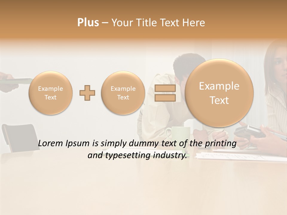 Office Workers Using Handheld Computer PowerPoint Template