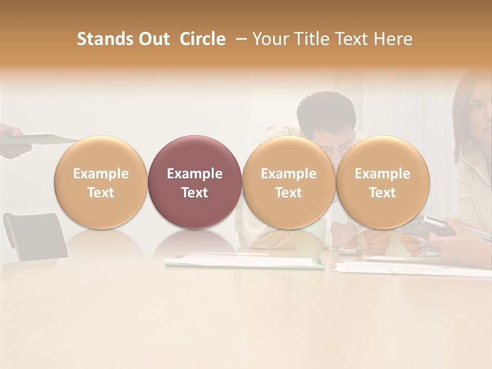 Office Workers Using Handheld Computer PowerPoint Template