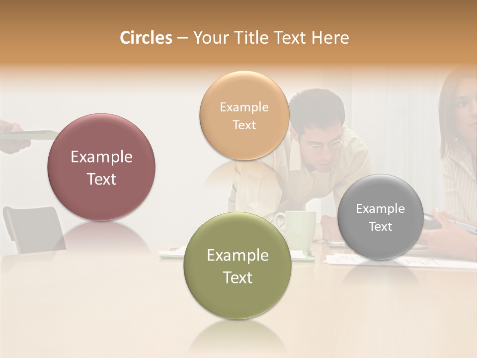 Office Workers Using Handheld Computer PowerPoint Template