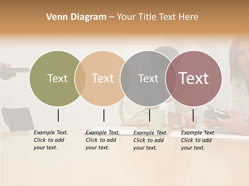Office Workers Using Handheld Computer PowerPoint Template