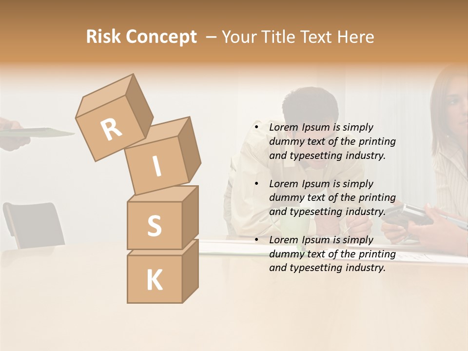 Office Workers Using Handheld Computer PowerPoint Template