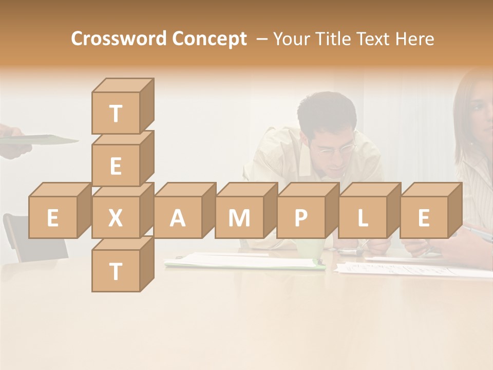 Office Workers Using Handheld Computer PowerPoint Template