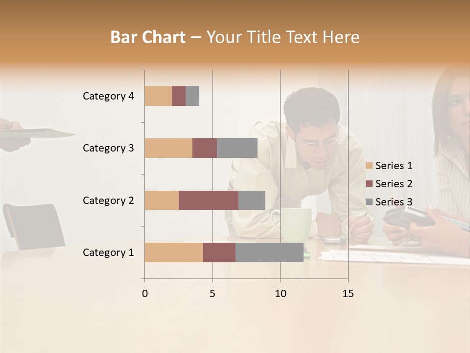 Office Workers Using Handheld Computer PowerPoint Template