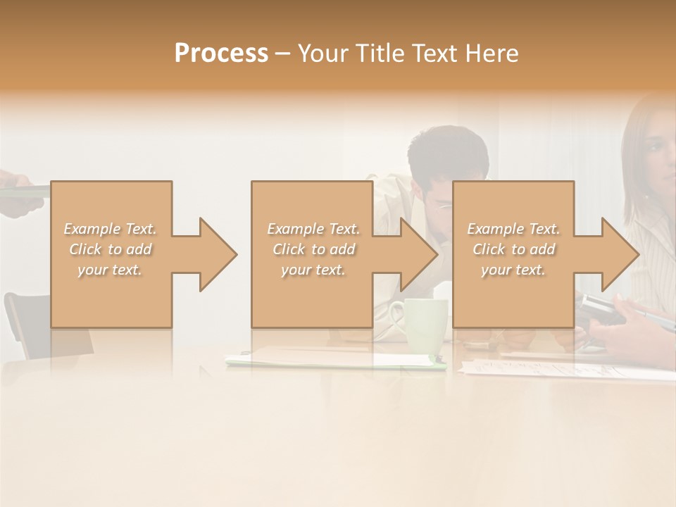 Office Workers Using Handheld Computer PowerPoint Template