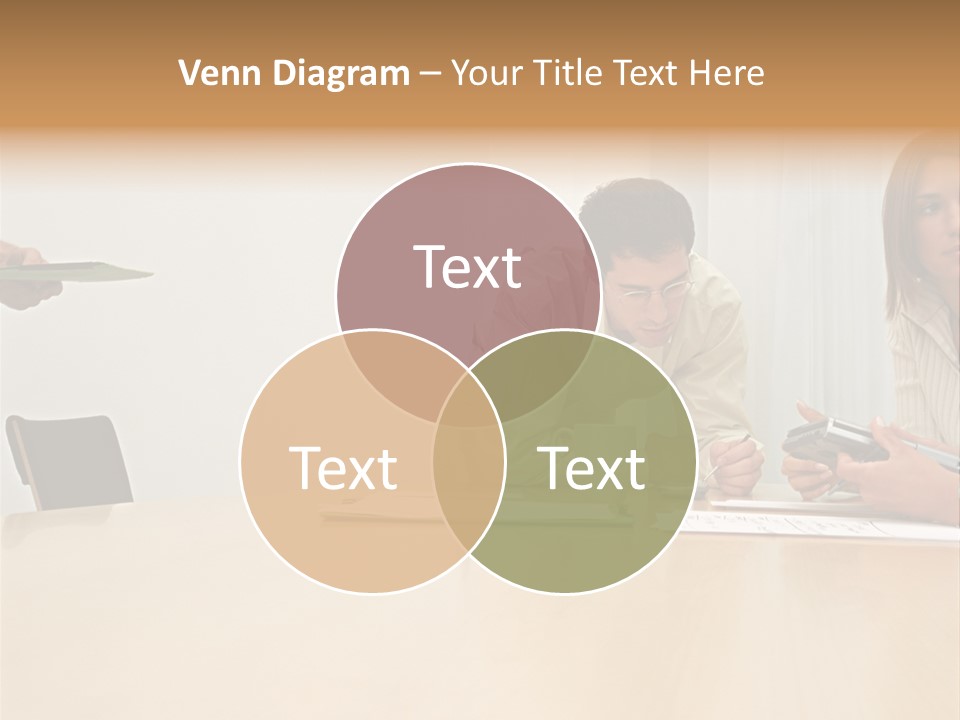 Office Workers Using Handheld Computer PowerPoint Template