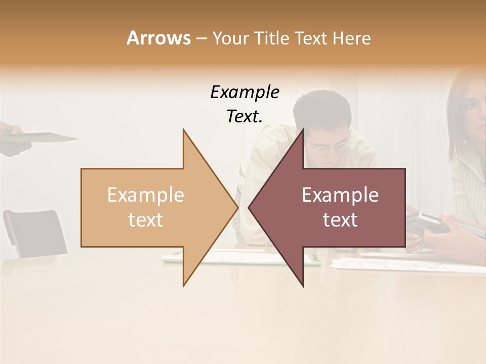 Office Workers Using Handheld Computer PowerPoint Template