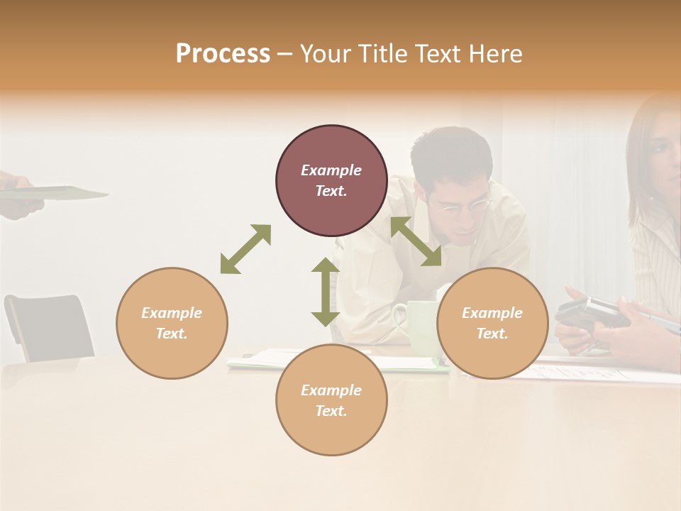 Office Workers Using Handheld Computer PowerPoint Template