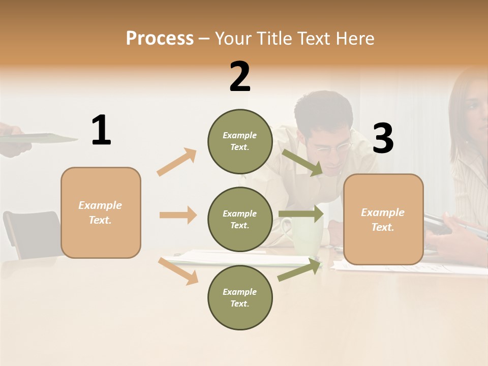 Office Workers Using Handheld Computer PowerPoint Template