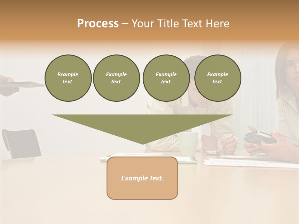 Office Workers Using Handheld Computer PowerPoint Template