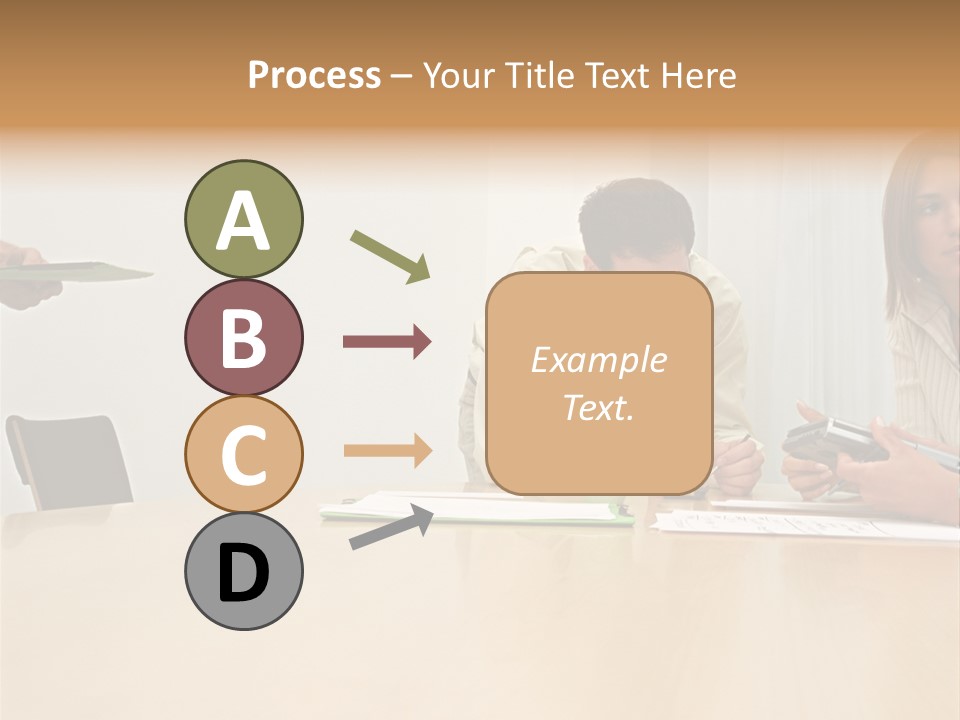 Office Workers Using Handheld Computer PowerPoint Template