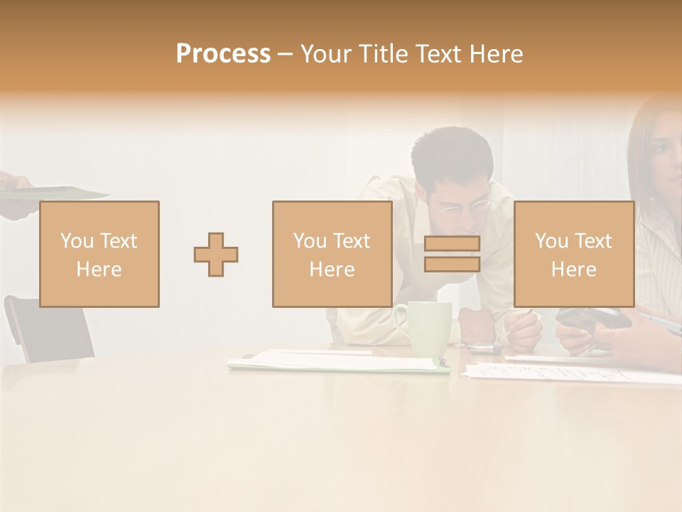 Office Workers Using Handheld Computer PowerPoint Template