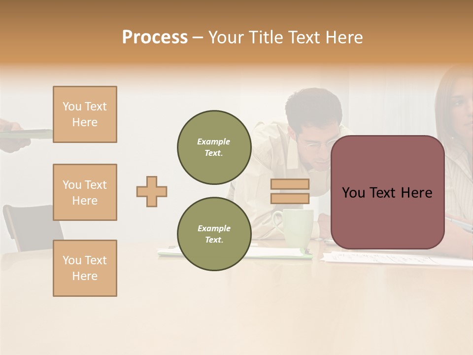 Office Workers Using Handheld Computer PowerPoint Template
