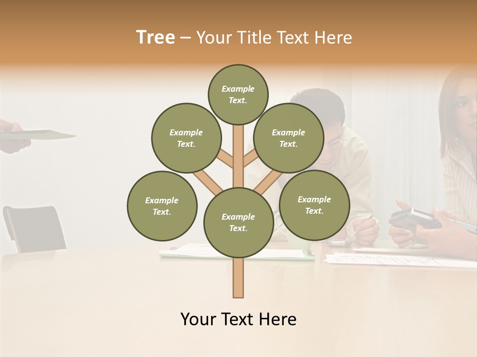 Office Workers Using Handheld Computer PowerPoint Template