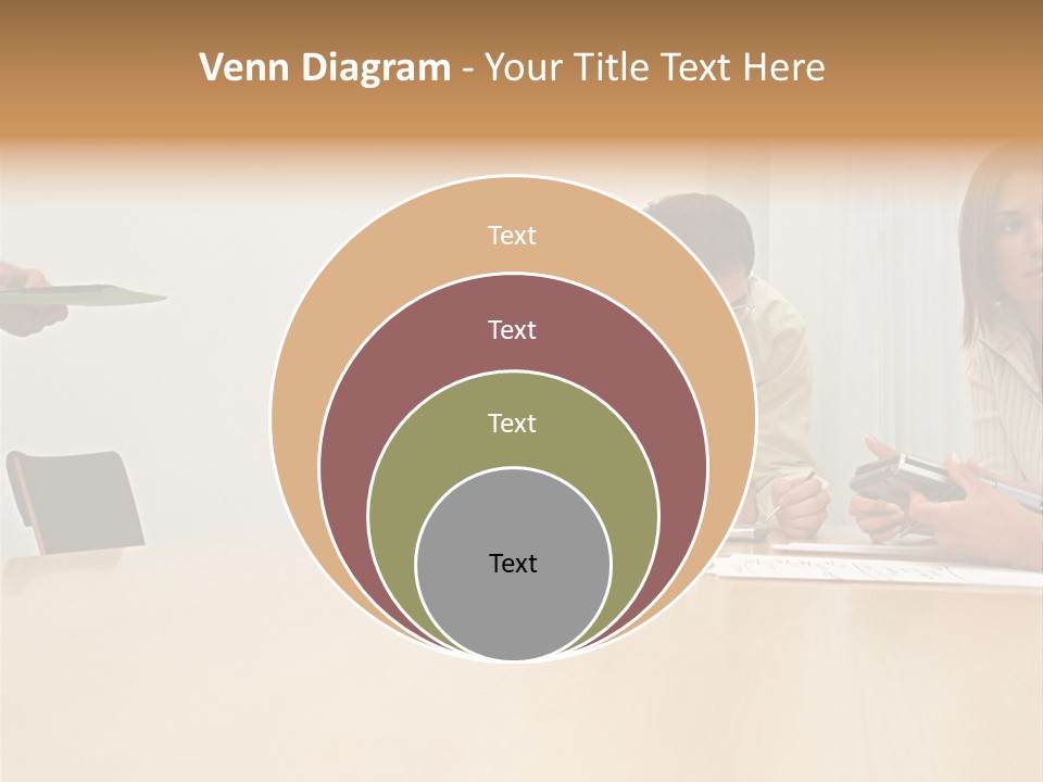 Office Workers Using Handheld Computer PowerPoint Template