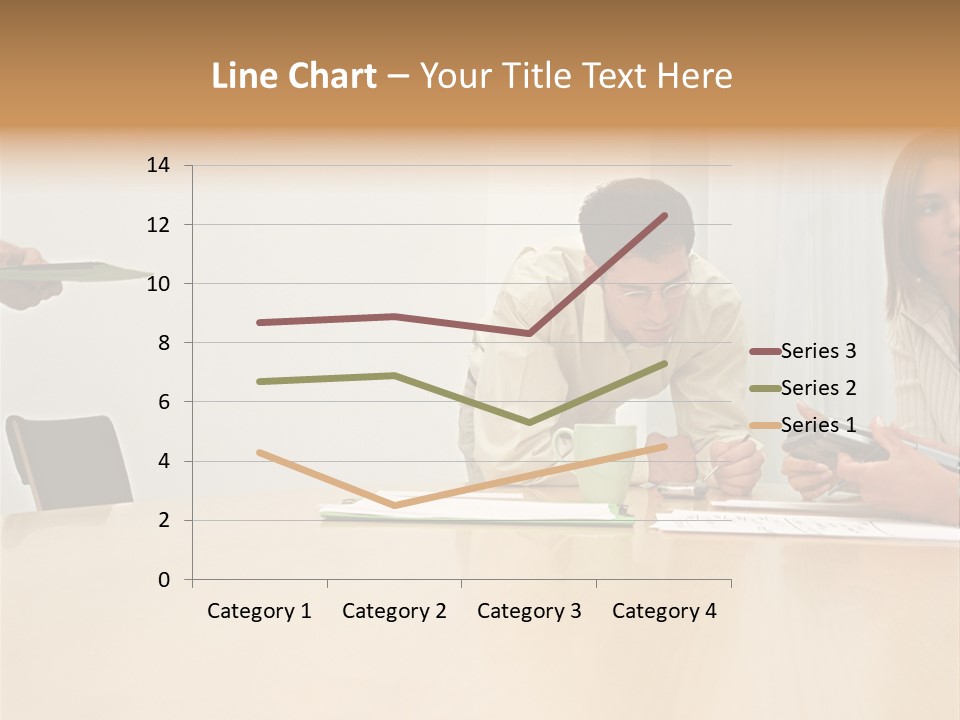 Office Workers Using Handheld Computer PowerPoint Template
