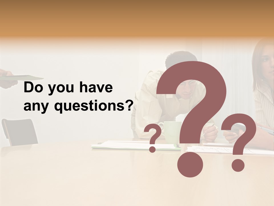 Office Workers Using Handheld Computer PowerPoint Template