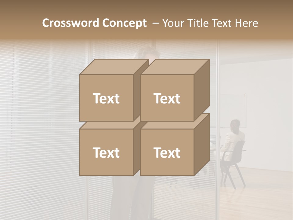 Businessman Using A Cellular Telephone PowerPoint Template