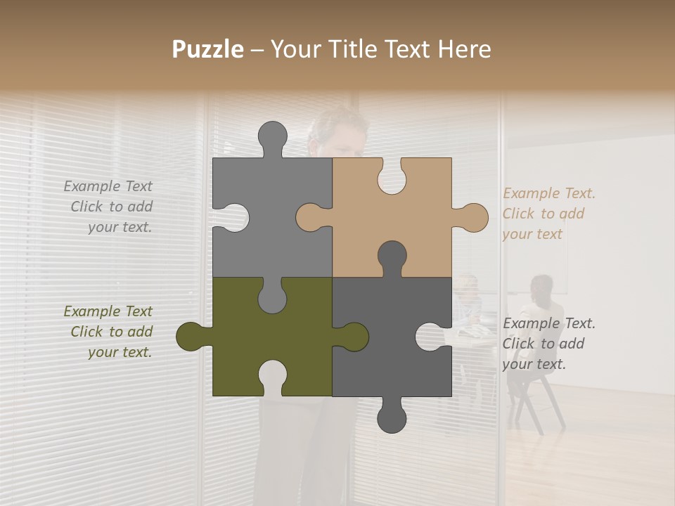 Businessman Using A Cellular Telephone PowerPoint Template