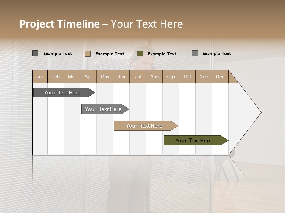 Businessman Using A Cellular Telephone PowerPoint Template