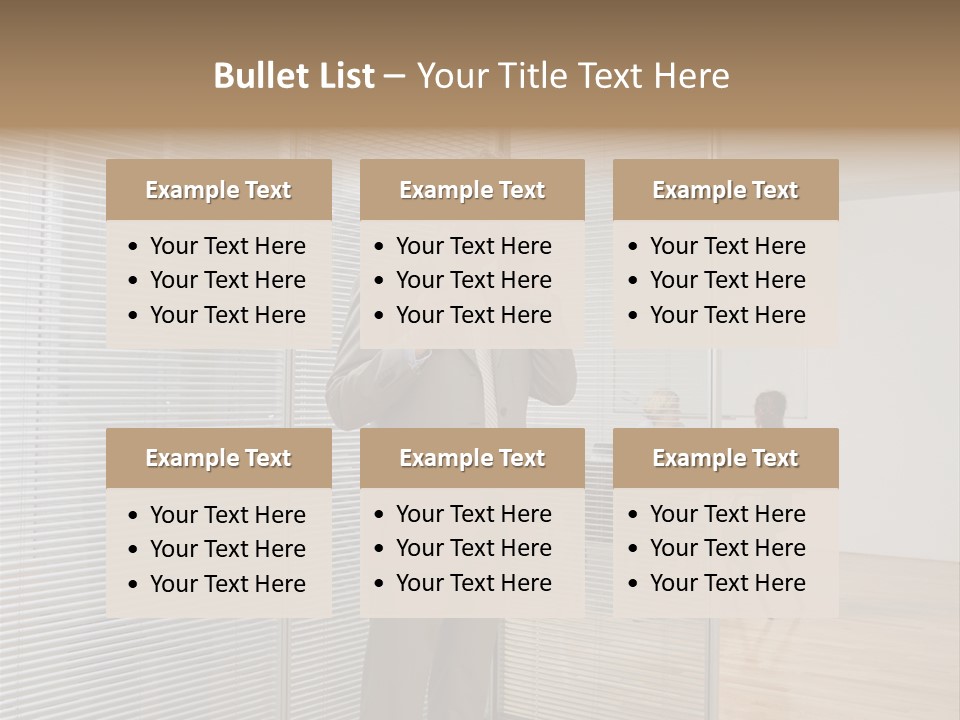 Businessman Using A Cellular Telephone PowerPoint Template