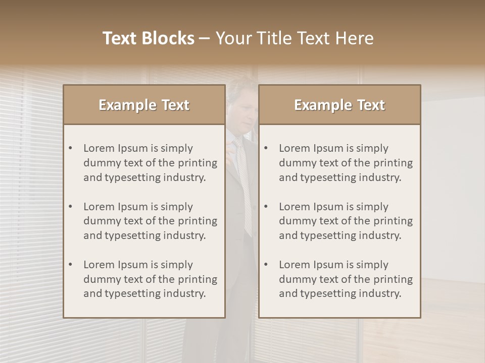 Businessman Using A Cellular Telephone PowerPoint Template