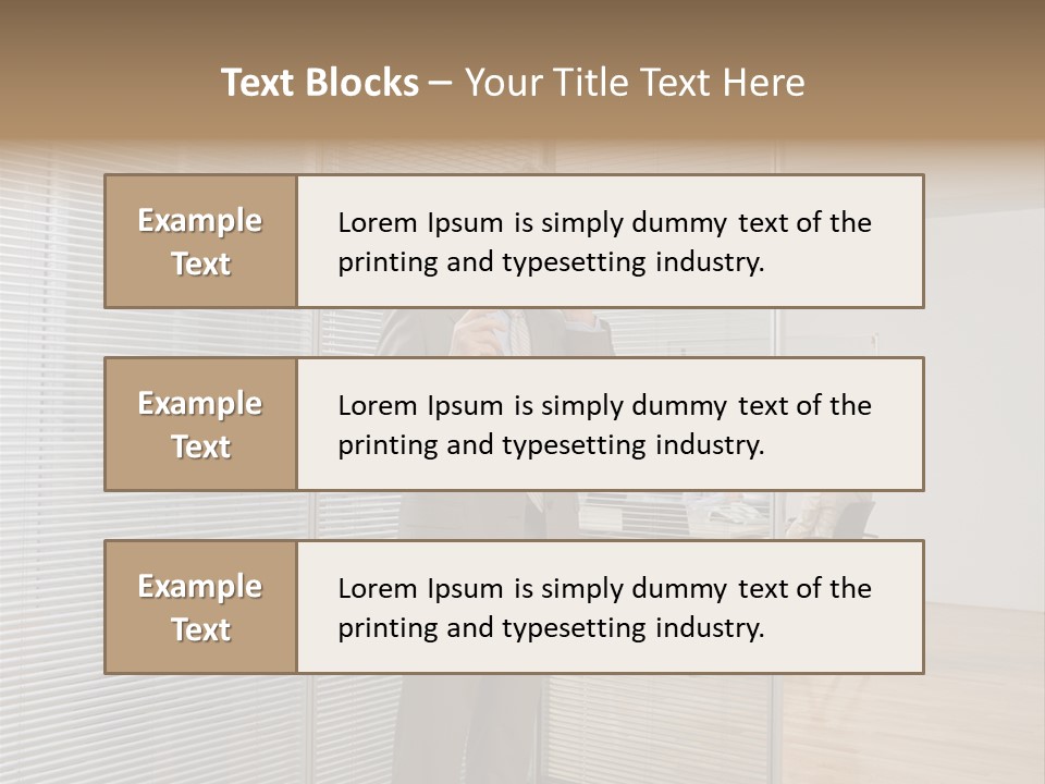 Businessman Using A Cellular Telephone PowerPoint Template