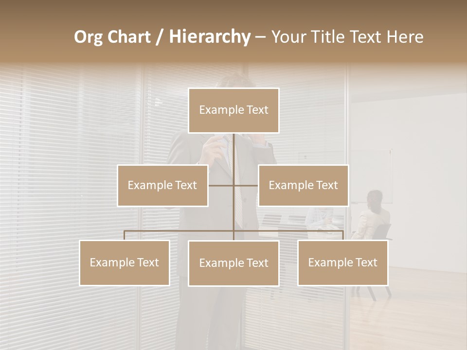 Businessman Using A Cellular Telephone PowerPoint Template