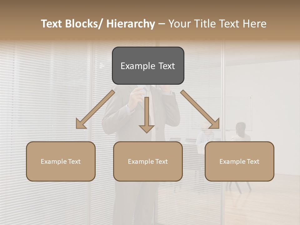 Businessman Using A Cellular Telephone PowerPoint Template