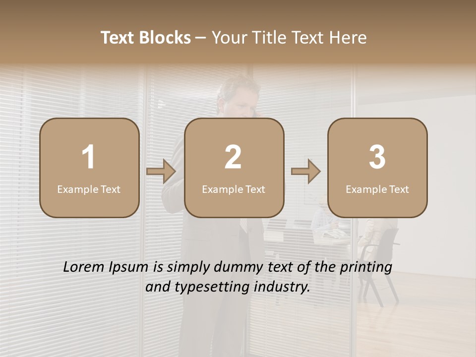 Businessman Using A Cellular Telephone PowerPoint Template