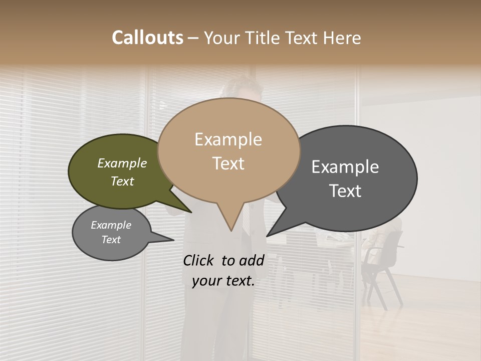 Businessman Using A Cellular Telephone PowerPoint Template