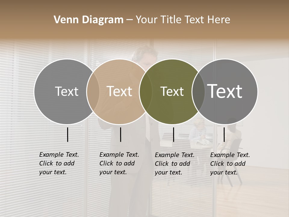 Businessman Using A Cellular Telephone PowerPoint Template