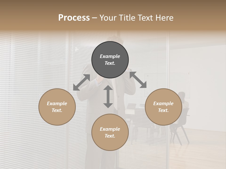 Businessman Using A Cellular Telephone PowerPoint Template