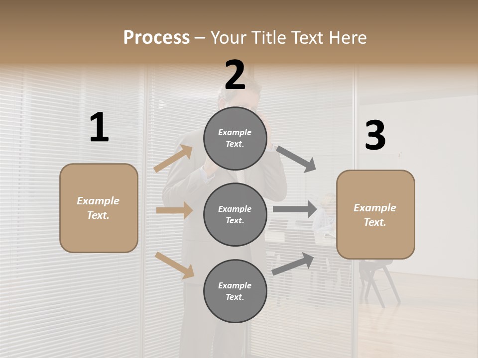 Businessman Using A Cellular Telephone PowerPoint Template