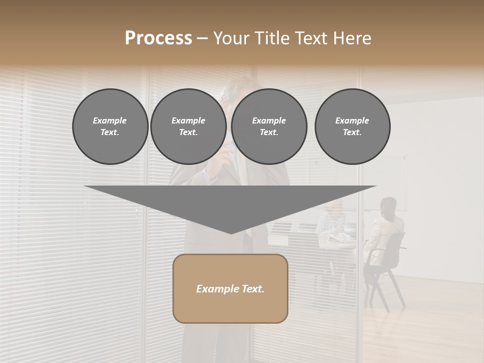 Businessman Using A Cellular Telephone PowerPoint Template