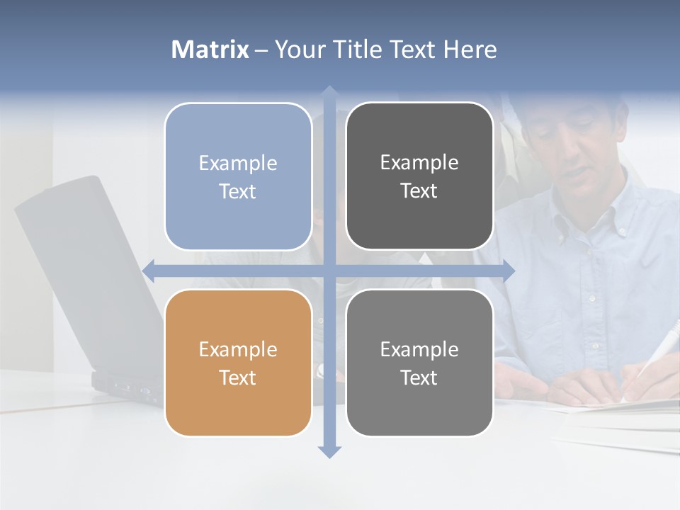 Three Male Office Workers PowerPoint Template