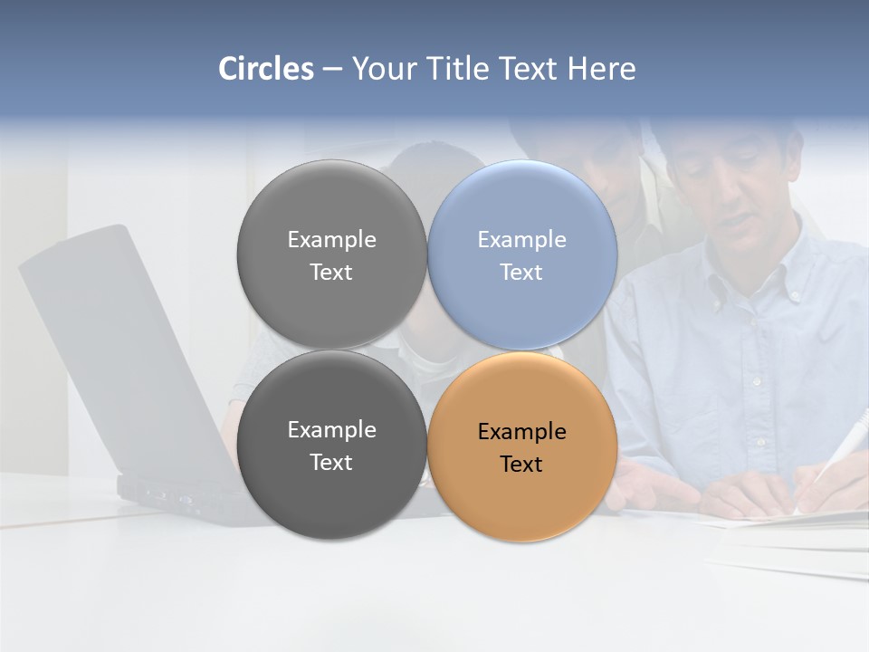 Three Male Office Workers PowerPoint Template