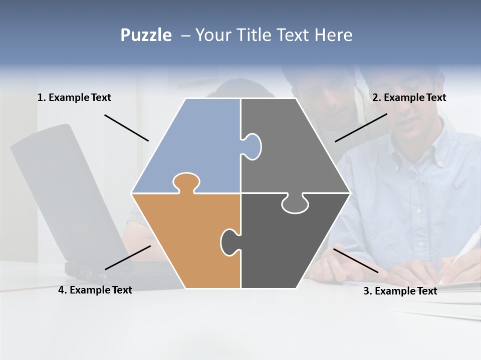 Three Male Office Workers PowerPoint Template