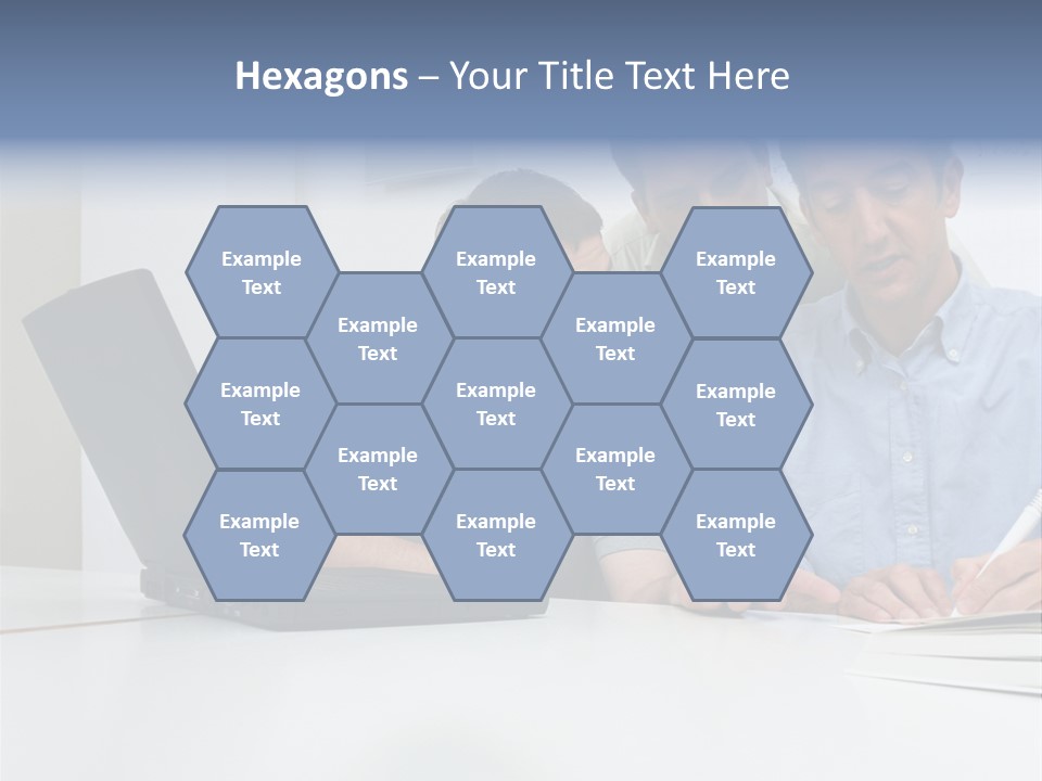 Three Male Office Workers PowerPoint Template