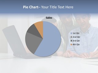 Three Male Office Workers PowerPoint Template