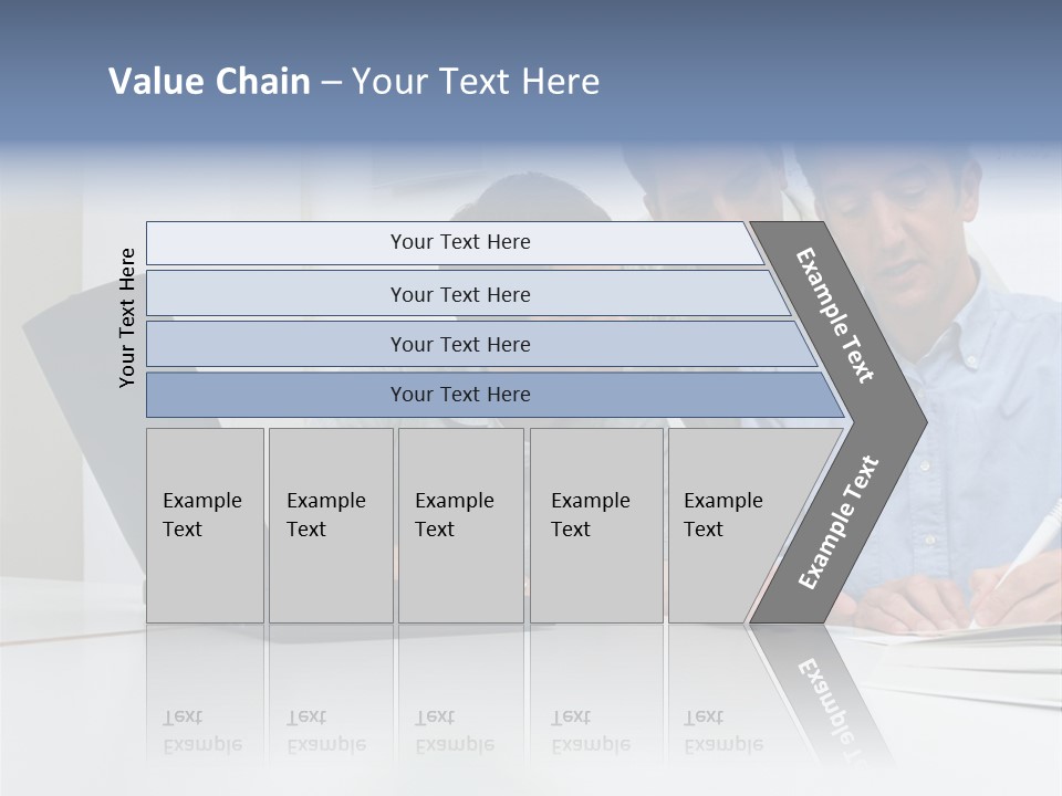 Three Male Office Workers PowerPoint Template
