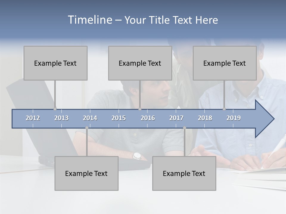Three Male Office Workers PowerPoint Template